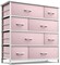 Sorbus Dresser with 8 Drawers - Storage Chest Organizer with Steel Frame, Wood Top, Handles, Fabric Bins